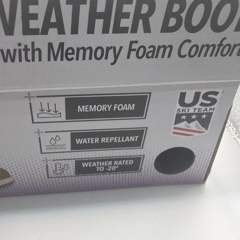 New Khombu Dusk Women's All Weather Memory Foam Water Repellent Boots. Size 6.